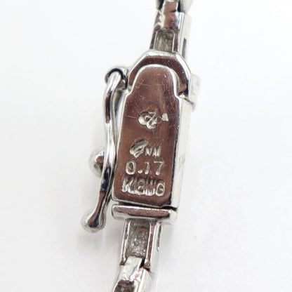 K18WGダイヤモンドブレスレット　D0.17ct　長さ17.0cm　重量5.96ｇ(石の重量含む)（中古）