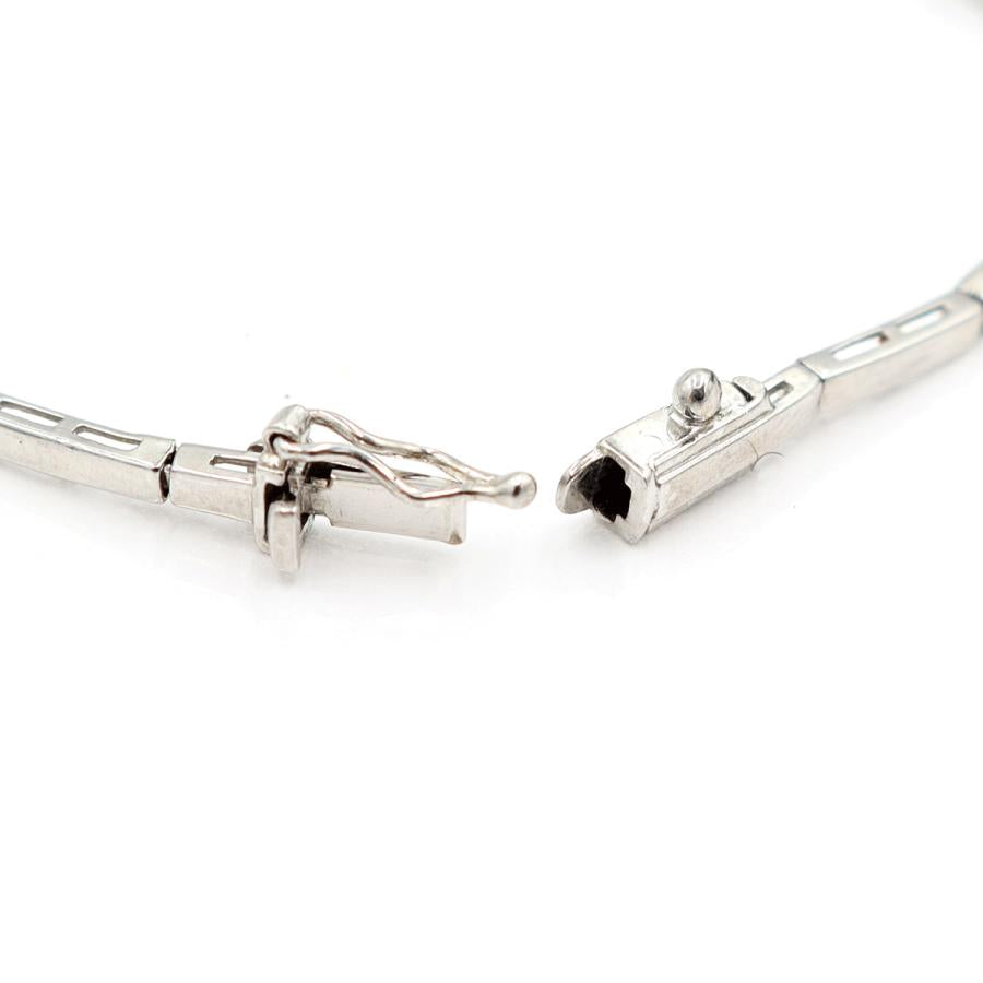 K18WGダイヤモンドブレスレット　D0.17ct　長さ17.0cm　重量5.96ｇ(石の重量含む)（中古）