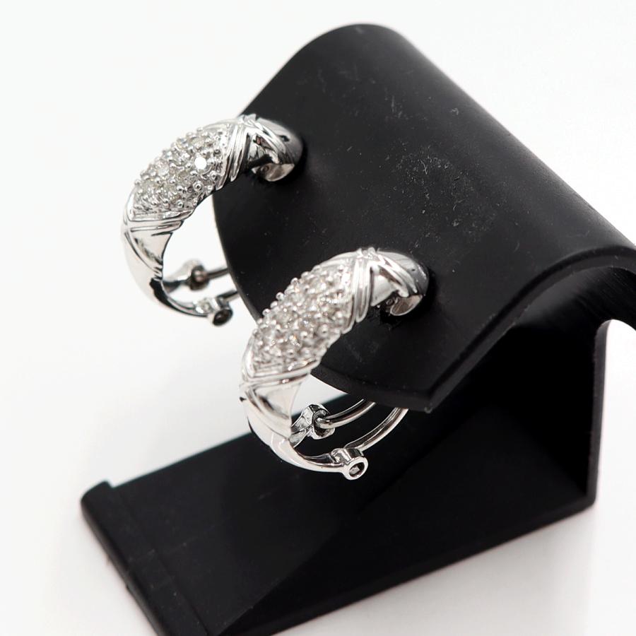 Pt900/K18ダイヤモンドピアス/イヤリング(樹脂型クリップ)　D0.12ct・0.12ct　重量6.56ｇ(両耳・石の重量含む)（中古）