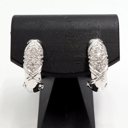 Pt900/K18ダイヤモンドピアス/イヤリング(樹脂型クリップ)　D0.12ct・0.12ct　重量6.56ｇ(両耳・石の重量含む)（中古）