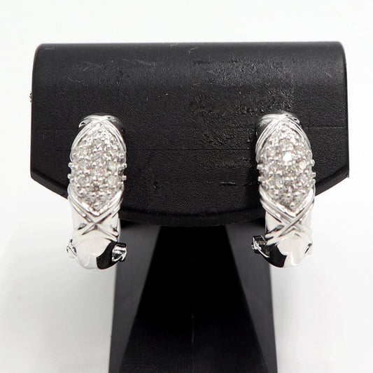 Pt900/K18ダイヤモンドピアス/イヤリング(樹脂型クリップ)　D0.12ct・0.12ct　重量6.56ｇ(両耳・石の重量含む)（中古）