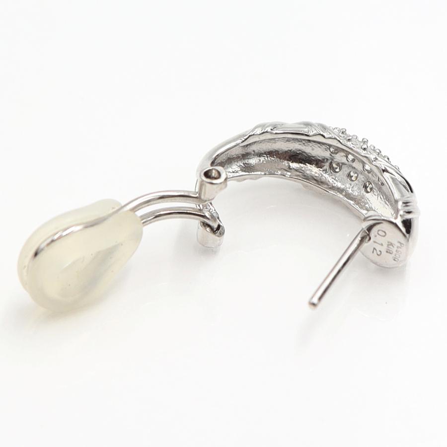 Pt900/K18ダイヤモンドピアス/イヤリング(樹脂型クリップ)　D0.12ct・0.12ct　重量6.56ｇ(両耳・石の重量含む)（中古）