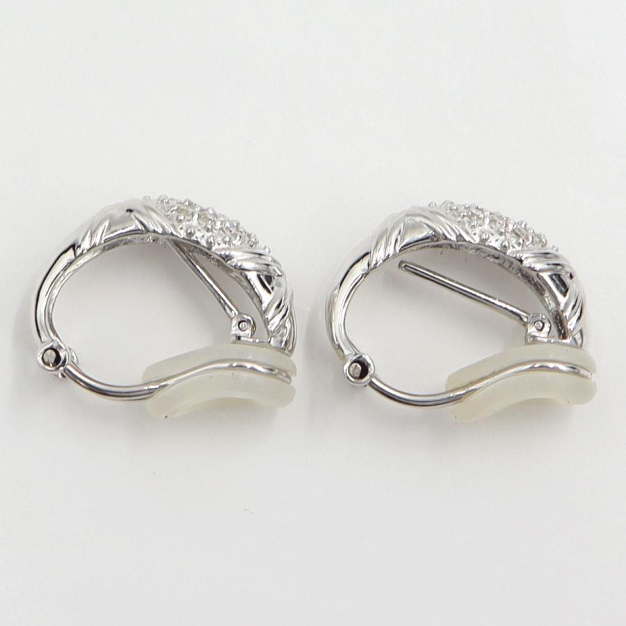 Pt900/K18ダイヤモンドピアス/イヤリング(樹脂型クリップ)　D0.12ct・0.12ct　重量6.56ｇ(両耳・石の重量含む)（中古）