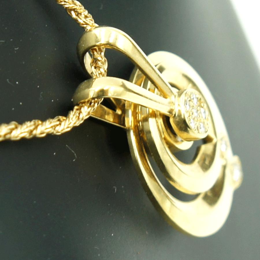 ウォルサム(WALTHAM)　750ダイヤモンドペンダントネックレス　重量12.55ｇ(石の重量含む)　ネックレス長さ 約39cm　レディース（中古）