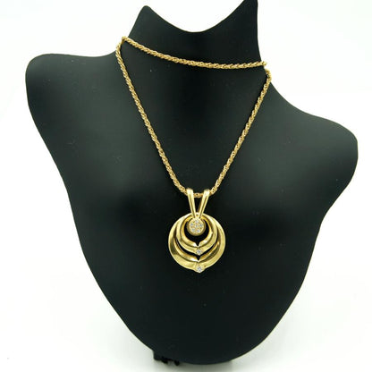 ウォルサム(WALTHAM)　750ダイヤモンドペンダントネックレス　重量12.55ｇ(石の重量含む)　ネックレス長さ 約39cm　レディース（中古）