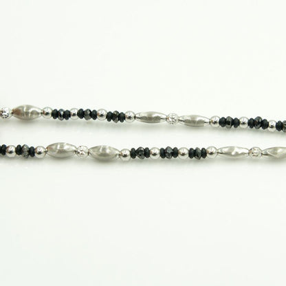 K18WGブラックダイヤブレスレット　D1.00ct　腕回り長さ 約17cm　重量1.78ｇ(石の重量含む)（中古）