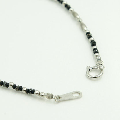 K18WGブラックダイヤブレスレット　D1.00ct　腕回り長さ 約17cm　重量1.78ｇ(石の重量含む)（中古）