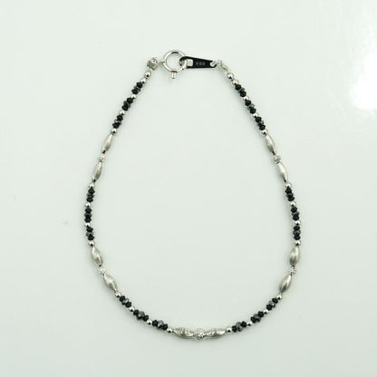 K18WGブラックダイヤブレスレット　D1.00ct　腕回り長さ 約17cm　重量1.78ｇ(石の重量含む)（中古）