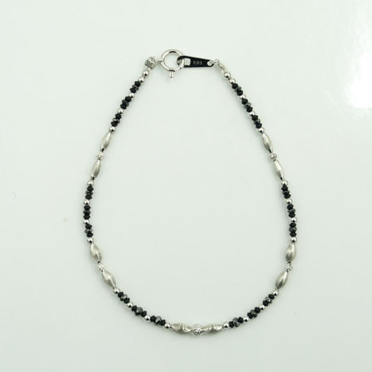 K18WGブラックダイヤブレスレット　D1.00ct　腕回り長さ 約17cm　重量1.78ｇ(石の重量含む)（中古）