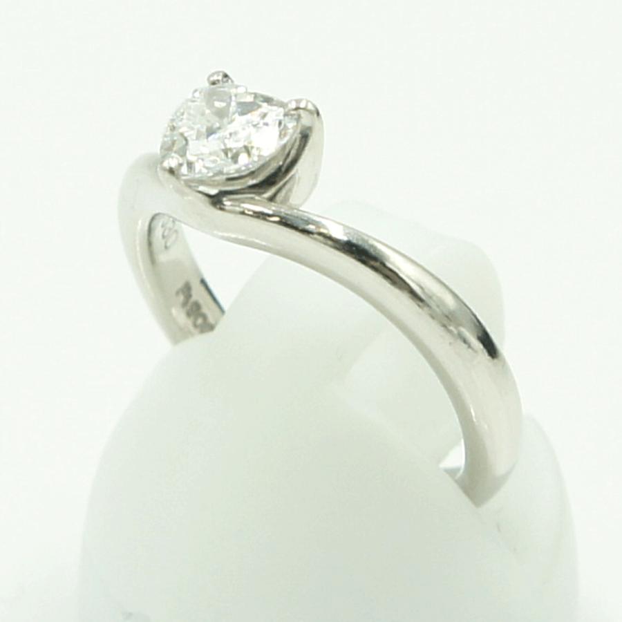 Pt900ハートダイヤモンドリング　D0.630ct　リングサイズ8号　重量4.98ｇ(石の重量含む)（中古）