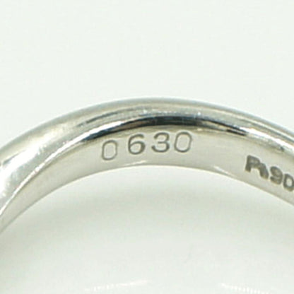 Pt900ハートダイヤモンドリング　D0.630ct　リングサイズ8号　重量4.98ｇ(石の重量含む)（中古）