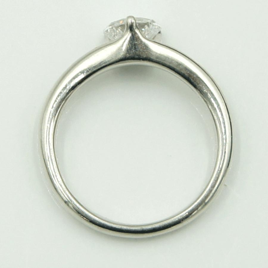 Pt900ハートダイヤモンドリング　D0.630ct　リングサイズ8号　重量4.98ｇ(石の重量含む)（中古）