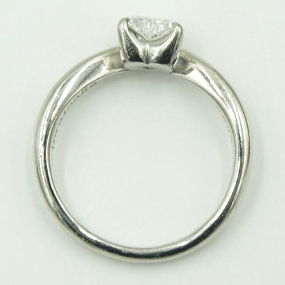 Pt900ハートダイヤモンドリング　D0.630ct　リングサイズ8号　重量4.98ｇ(石の重量含む)（中古）