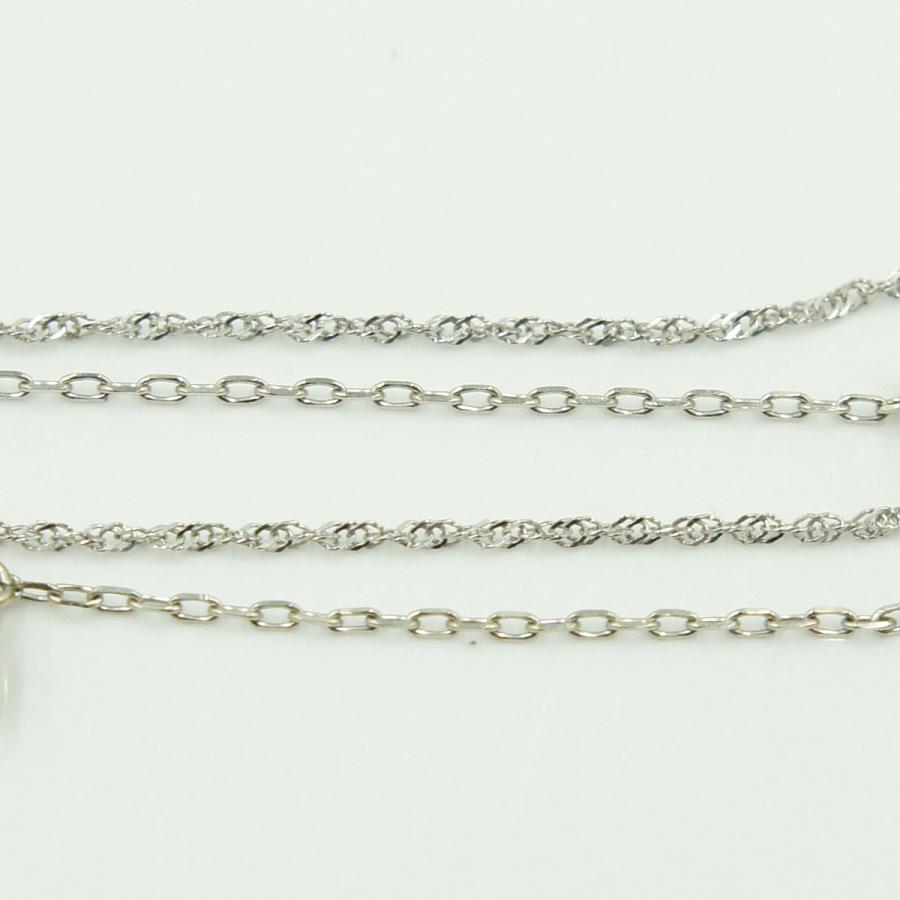 エル(ELLE)　K18WGアクアマリン2連ブレスレット　ブレスレット長さ 約17.5cm　重量1.42ｇ(石の重量含む)　レディース（中古）