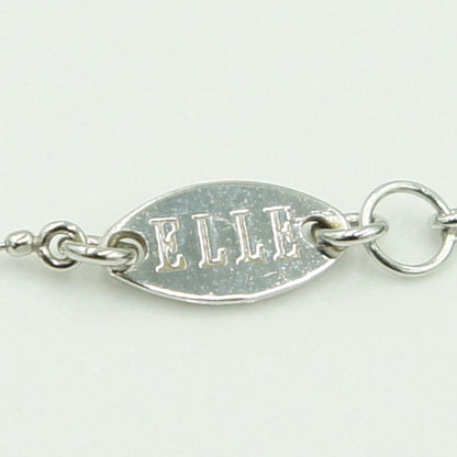 エル(ELLE)　K18WGアクアマリンネックレス　「フラワー」　ネックレス長さ 約39cm　重量2.49ｇ(石の重量含む)　レディース（中古）