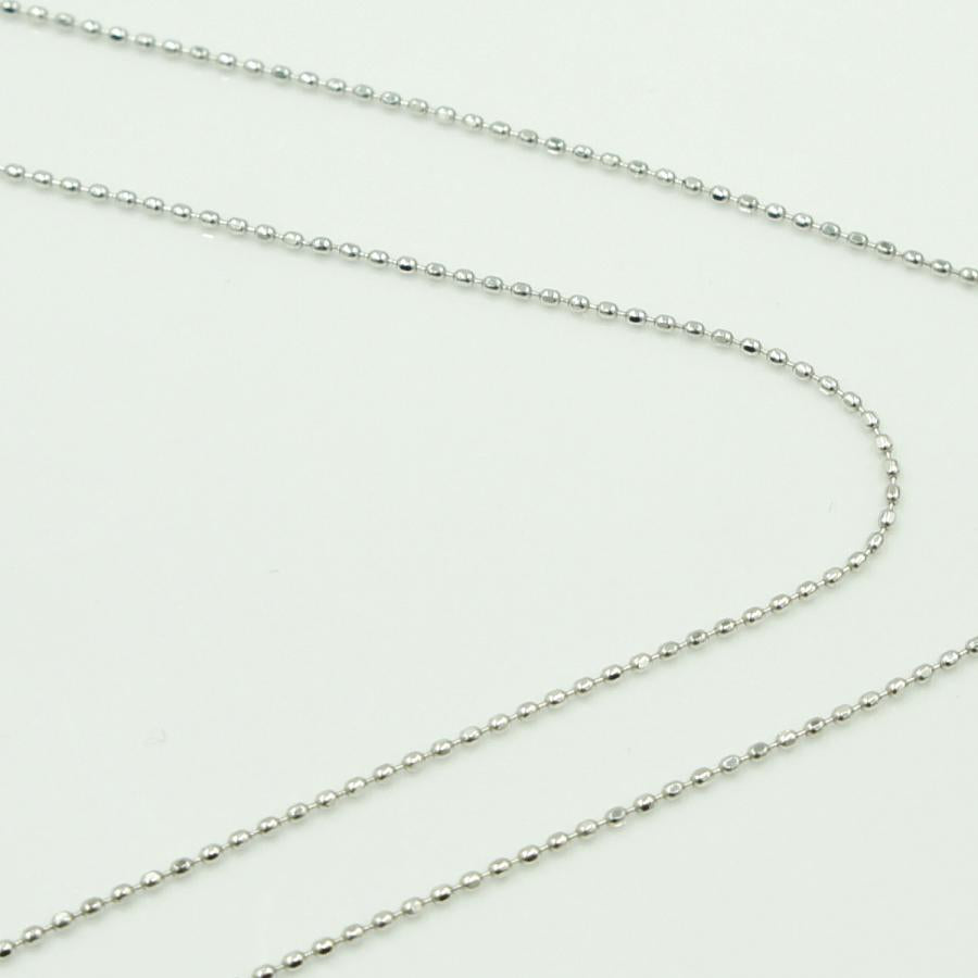 エル(ELLE)　K18WGアクアマリンネックレス　「フラワー」　ネックレス長さ 約39cm　重量2.49ｇ(石の重量含む)　レディース（中古）