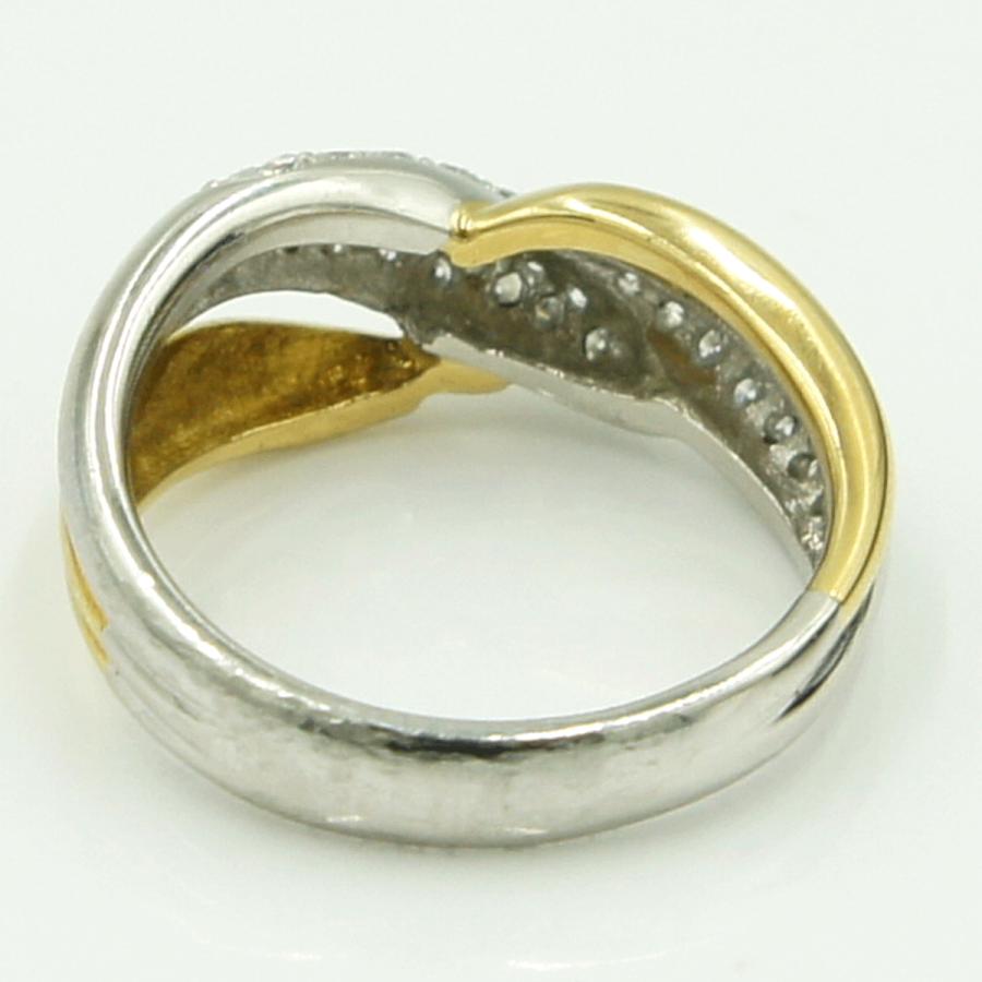 Pt900/K18ダイヤモンドリング　D0.45ct　リングサイズ12号　重量6.92ｇ(石の重量含む)（中古）