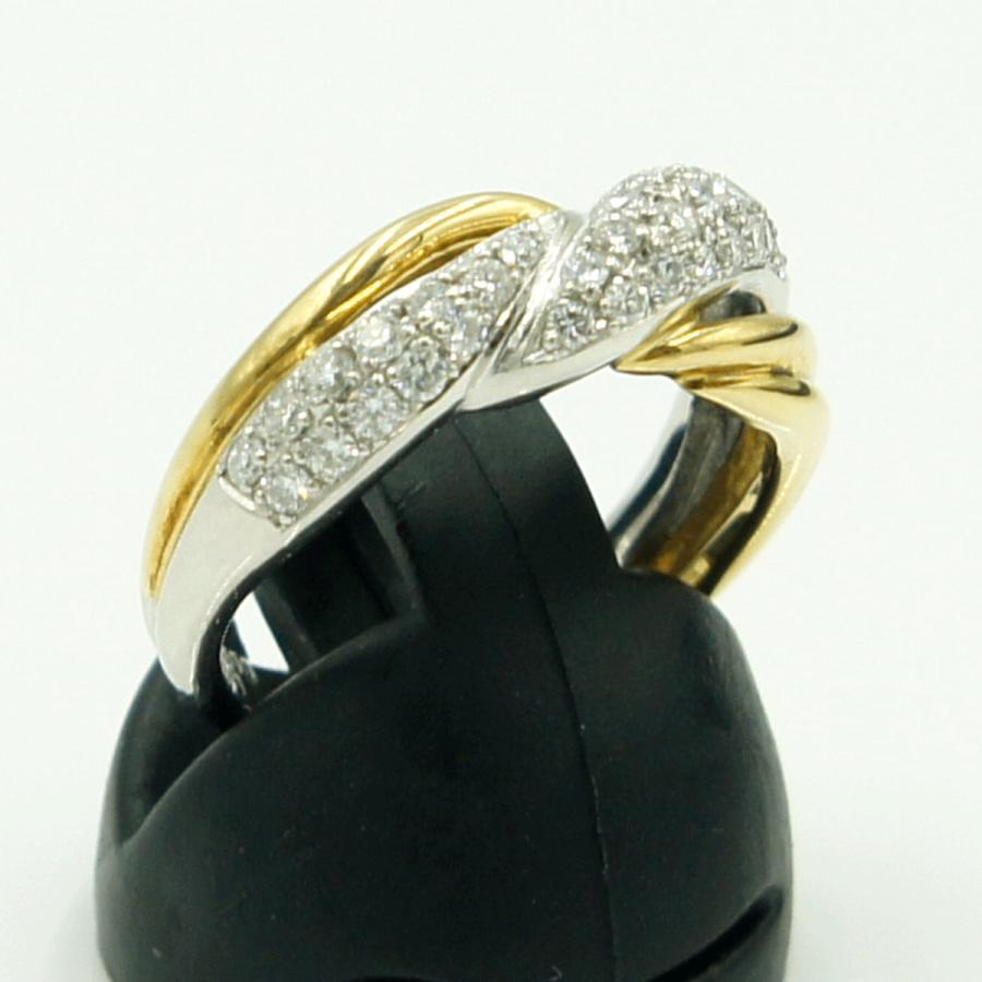 Pt900/K18ダイヤモンドリング　D0.45ct　リングサイズ12号　重量6.92ｇ(石の重量含む)（中古）