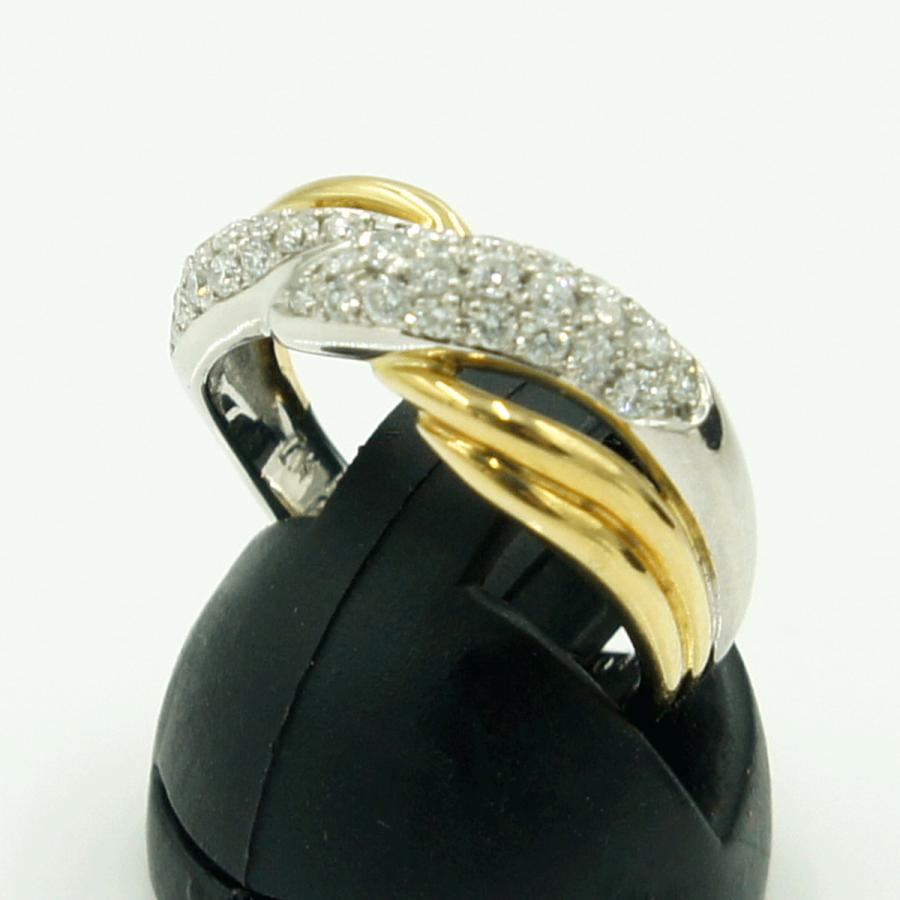 Pt900/K18ダイヤモンドリング　D0.45ct　リングサイズ12号　重量6.92ｇ(石の重量含む)（中古）