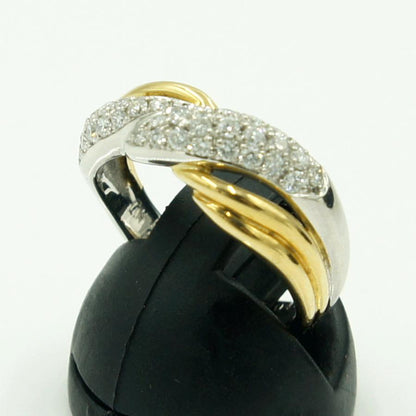 Pt900/K18ダイヤモンドリング　D0.45ct　リングサイズ12号　重量6.92ｇ(石の重量含む)（中古）