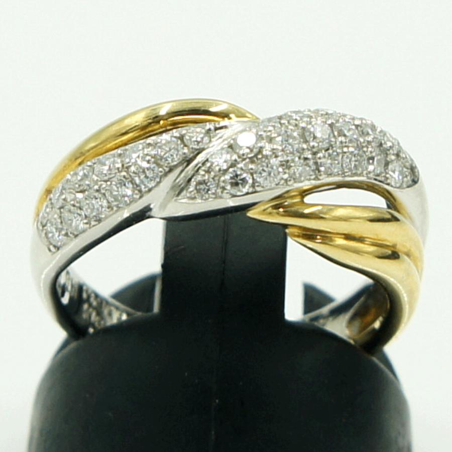 Pt900/K18ダイヤモンドリング　D0.45ct　リングサイズ12号　重量6.92ｇ(石の重量含む)（中古）