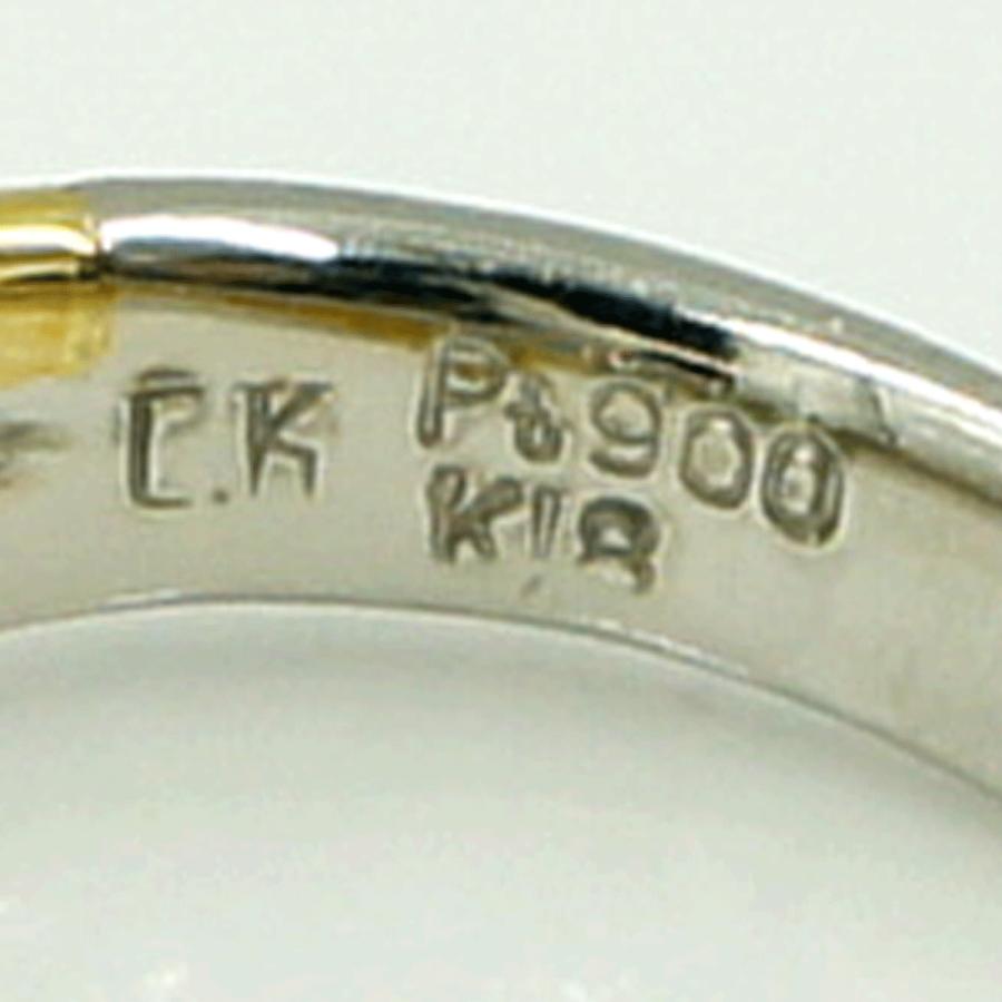 Pt900/K18ダイヤモンドリング　D0.45ct　リングサイズ12号　重量6.92ｇ(石の重量含む)（中古）