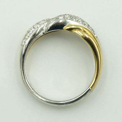 Pt900/K18ダイヤモンドリング　D0.45ct　リングサイズ12号　重量6.92ｇ(石の重量含む)（中古）