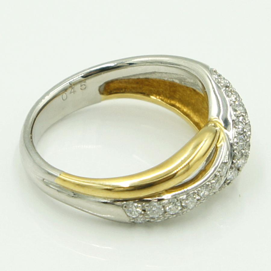 Pt900/K18ダイヤモンドリング　D0.45ct　リングサイズ12号　重量6.92ｇ(石の重量含む)（中古）