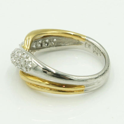 Pt900/K18ダイヤモンドリング　D0.45ct　リングサイズ12号　重量6.92ｇ(石の重量含む)（中古）