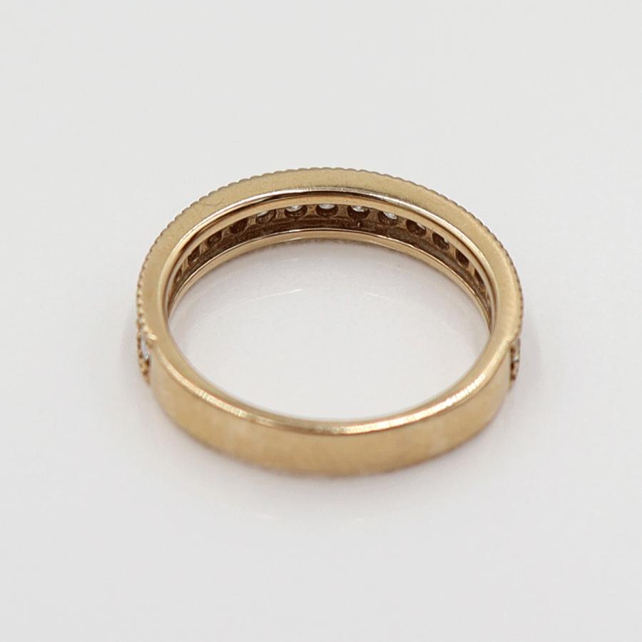 K18PGダイヤリング　D0.33ct　サイズ5.5号　重量2.43ｇ(石の重量含む)　(中古)