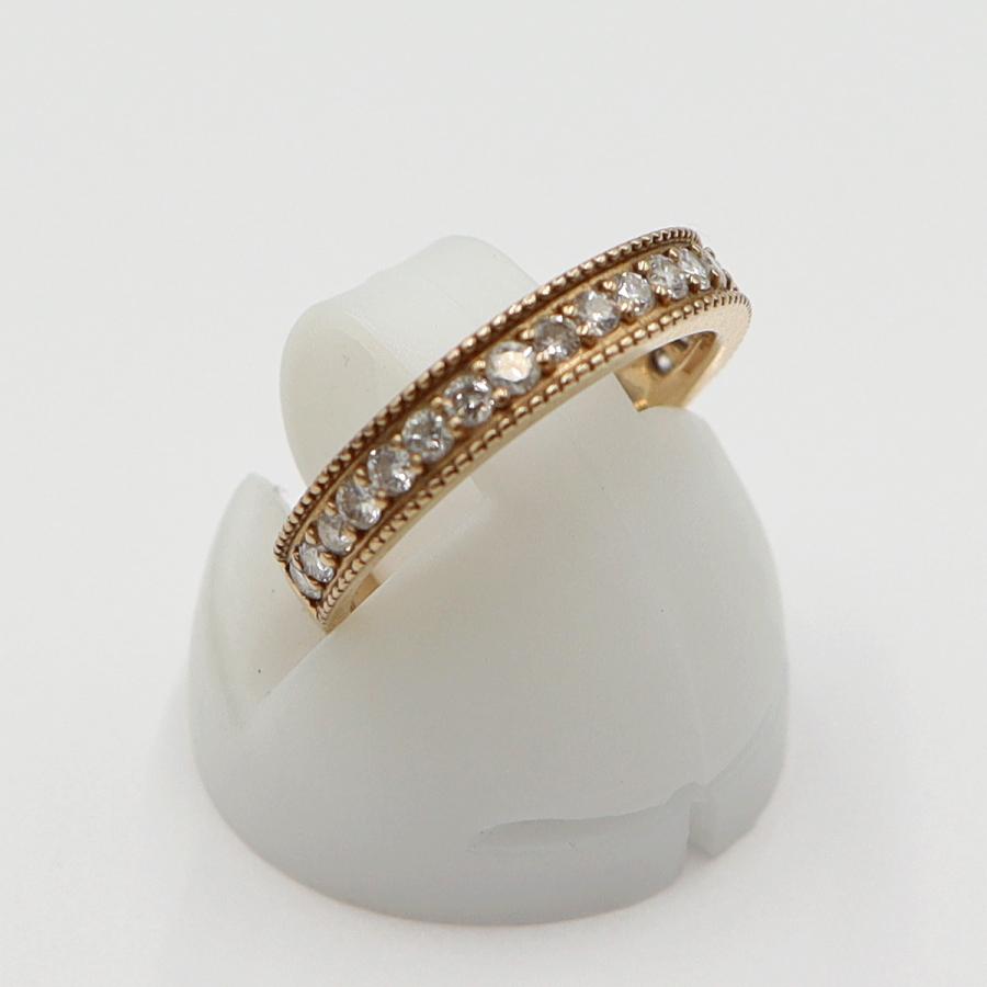 K18PGダイヤリング　D0.33ct　サイズ5.5号　重量2.43ｇ(石の重量含む)　(中古)