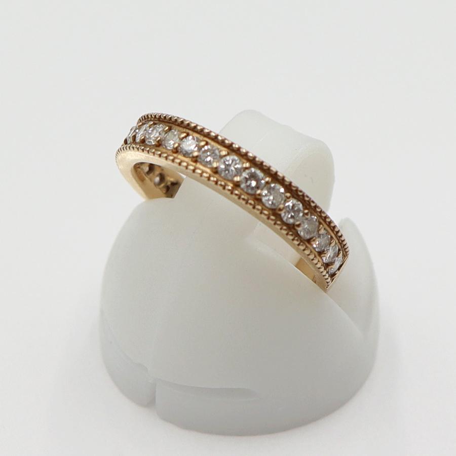 K18PGダイヤリング　D0.33ct　サイズ5.5号　重量2.43ｇ(石の重量含む)　(中古)