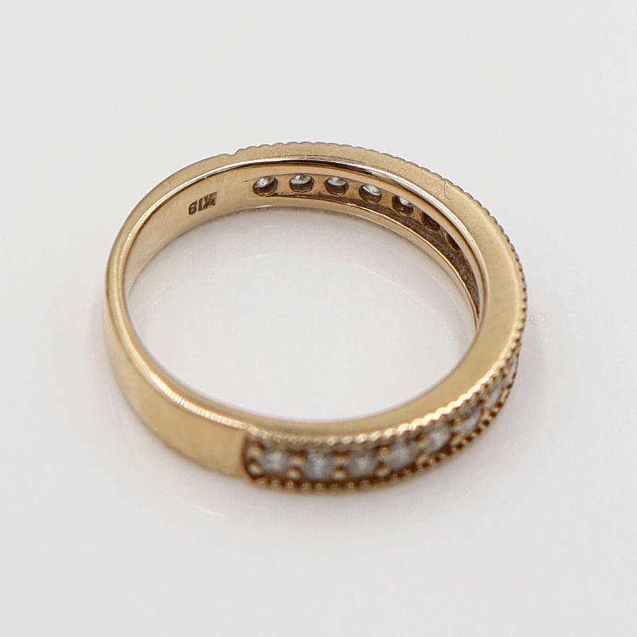 K18PGダイヤリング　D0.33ct　サイズ5.5号　重量2.43ｇ(石の重量含む)　(中古)