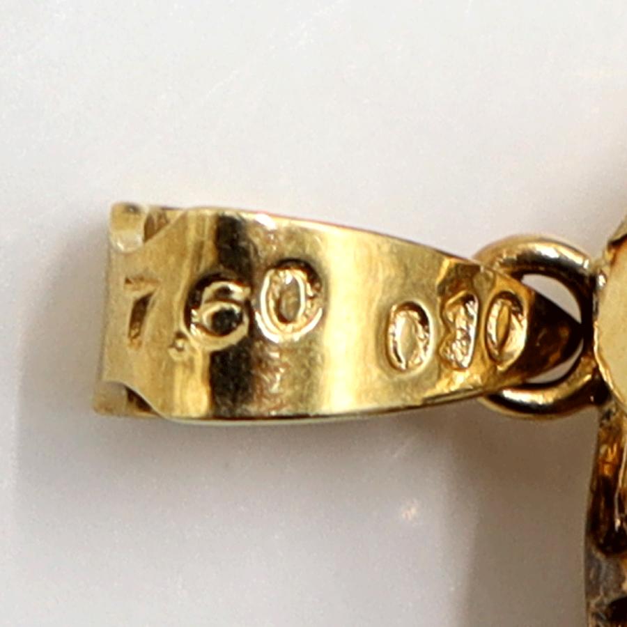 K18/Pt900ボルダーオパールペンダントトップ　OP7.60ct　D0.10ct　重量6.35ｇ　レディース（中古）