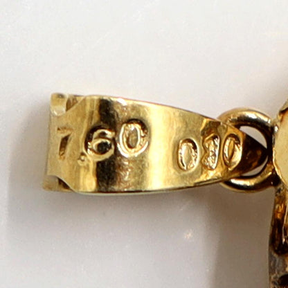 K18/Pt900ボルダーオパールペンダントトップ　OP7.60ct　D0.10ct　重量6.35ｇ　レディース（中古）