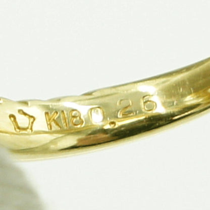 K18ダイヤモンドリング　星の砂　D0.26ct　リングサイズ14号　重量5.15ｇ(石の重量含む)（中古）