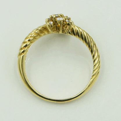 K18ダイヤモンドリング　星の砂　D0.26ct　リングサイズ14号　重量5.15ｇ(石の重量含む)（中古）