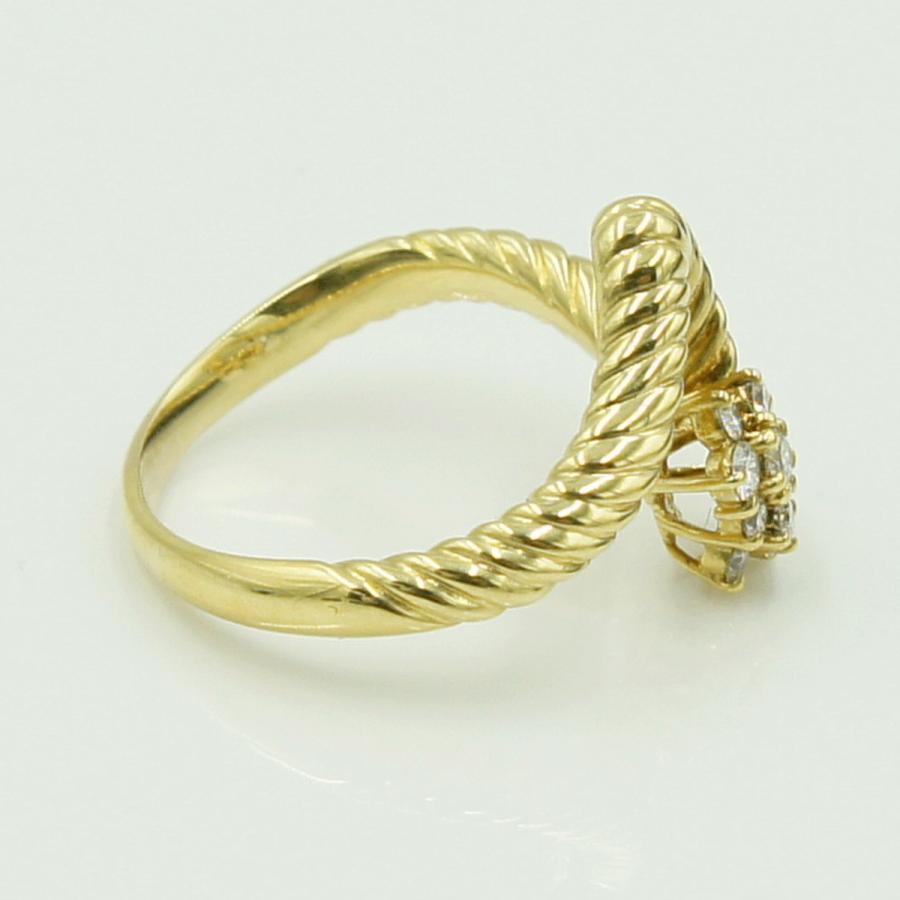 K18ダイヤモンドリング　星の砂　D0.26ct　リングサイズ14号　重量5.15ｇ(石の重量含む)（中古）