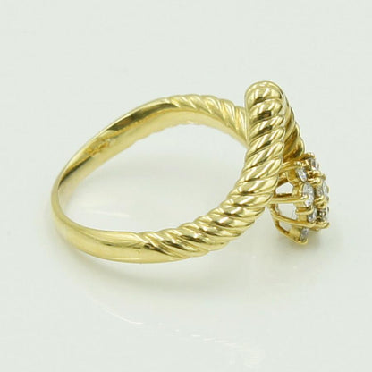 K18ダイヤモンドリング　星の砂　D0.26ct　リングサイズ14号　重量5.15ｇ(石の重量含む)（中古）