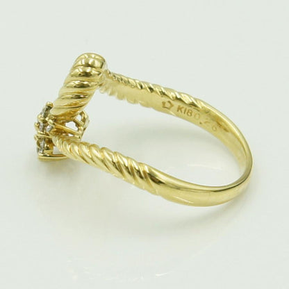 K18ダイヤモンドリング　星の砂　D0.26ct　リングサイズ14号　重量5.15ｇ(石の重量含む)（中古）