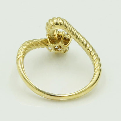 K18ダイヤモンドリング　星の砂　D0.26ct　リングサイズ14号　重量5.15ｇ(石の重量含む)（中古）