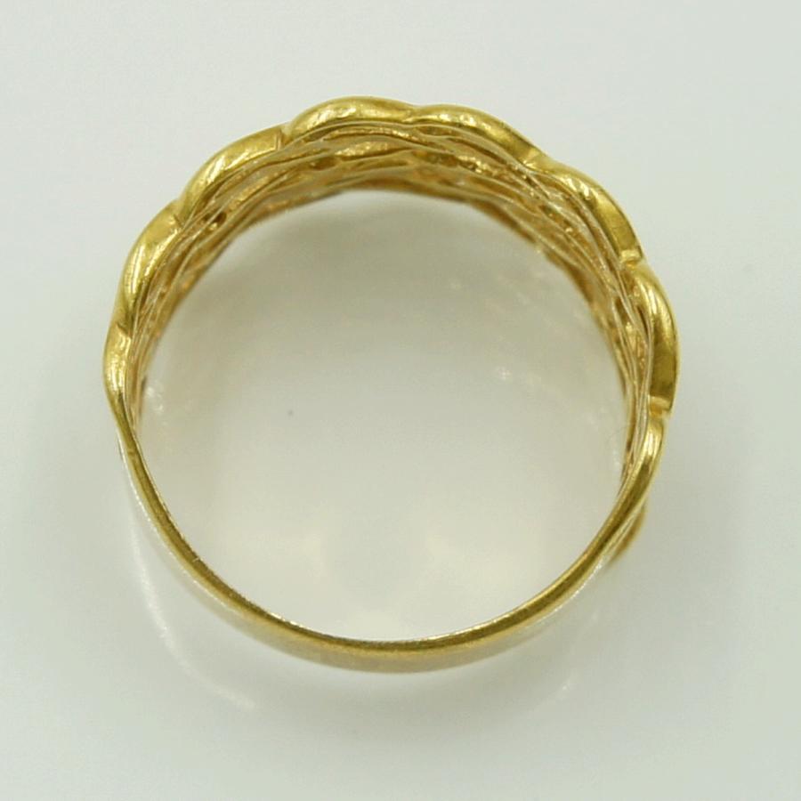 K18ファッションリング　リングサイズ11号　重量3.58ｇ　レディース（中古）