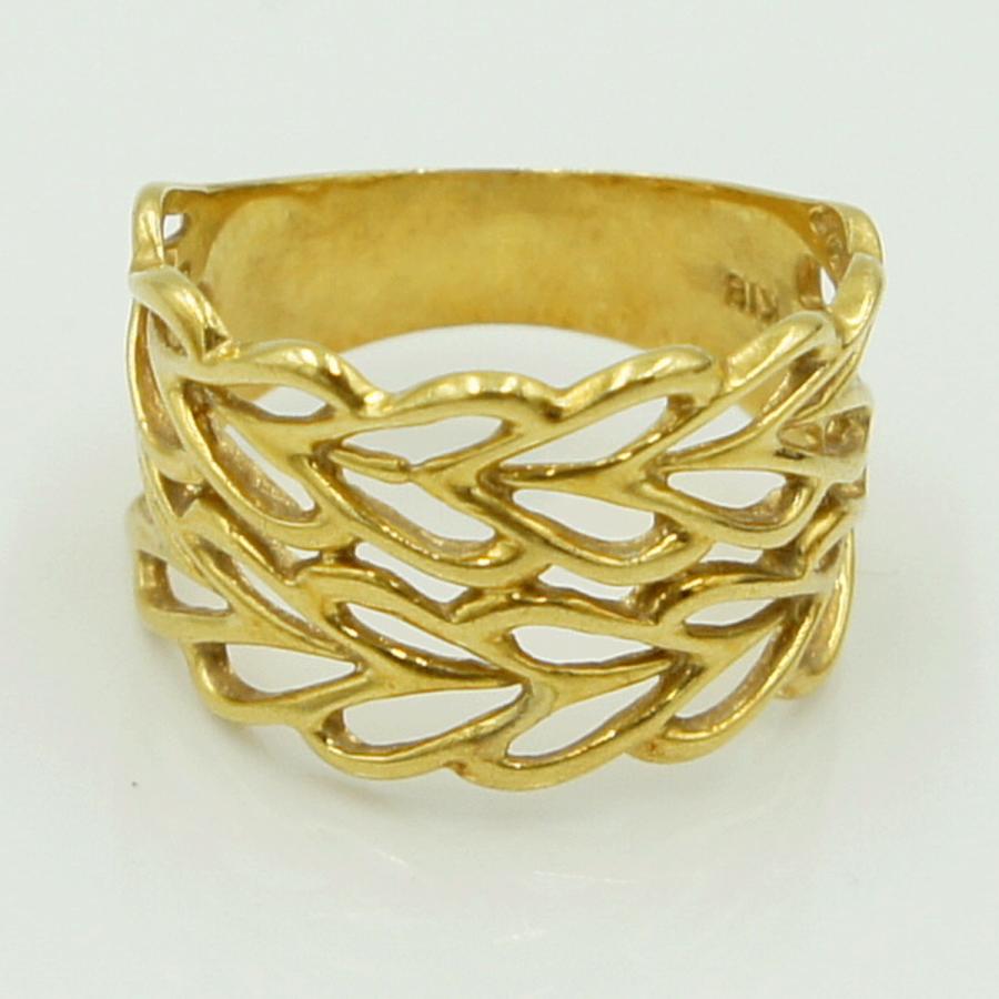 K18ファッションリング　リングサイズ11号　重量3.58ｇ　レディース（中古）