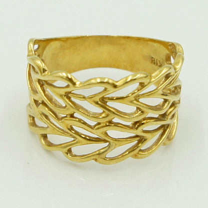 K18ファッションリング　リングサイズ11号　重量3.58ｇ　レディース（中古）