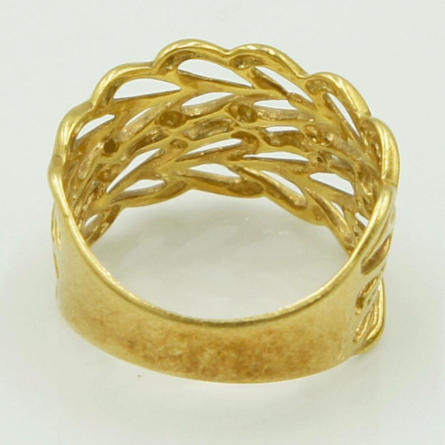 K18ファッションリング　リングサイズ11号　重量3.58ｇ　レディース（中古）