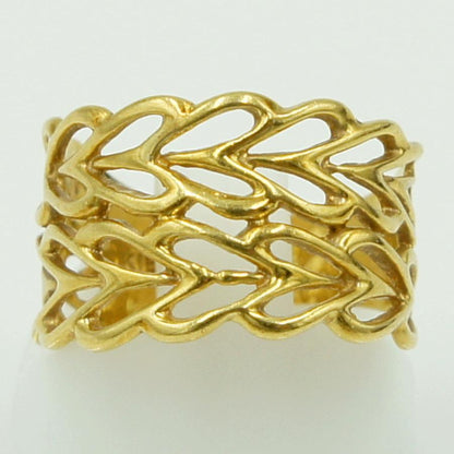 K18ファッションリング　リングサイズ11号　重量3.58ｇ　レディース（中古）