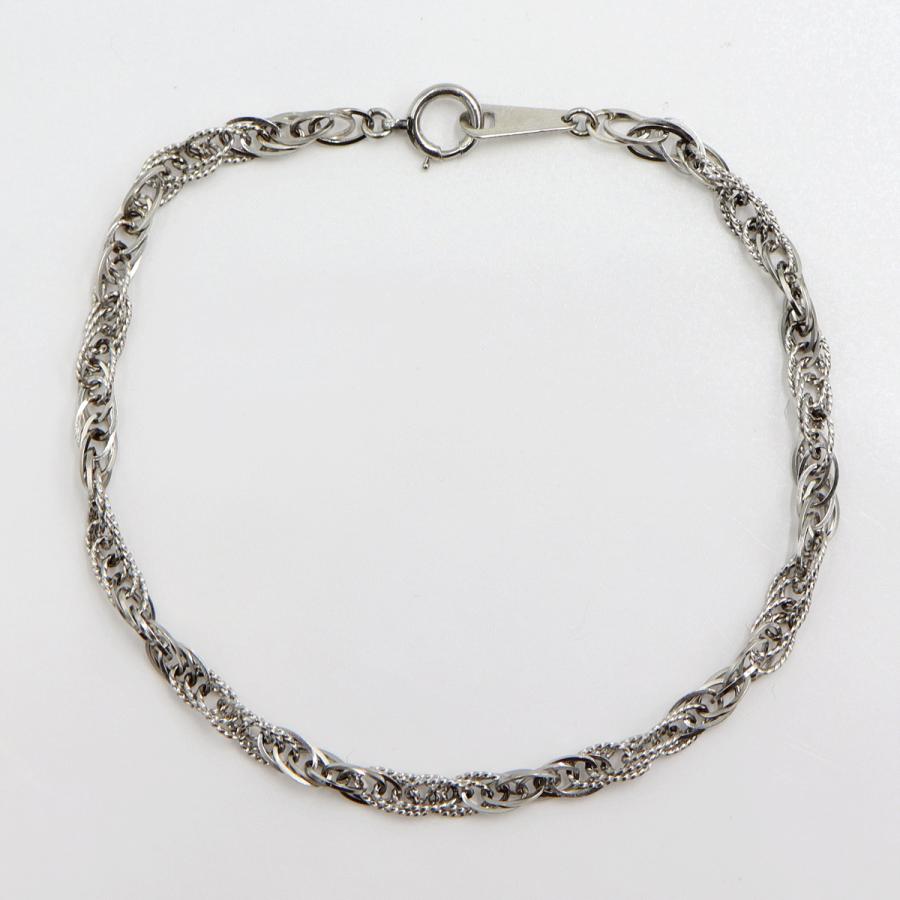 Pt850デザインブレスレット　長さ18.0cm　重量4.13ｇ（中古）