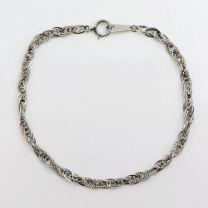 Pt850デザインブレスレット　長さ18.0cm　重量4.13ｇ（中古）