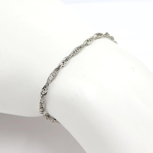 Pt850デザインブレスレット　長さ18.0cm　重量4.13ｇ（中古）