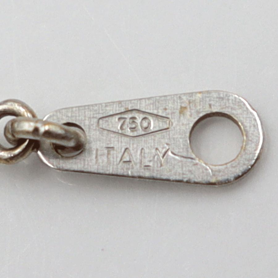 K18WGダイヤペンダントネックレス　D0.60ct　ネック長さ約44cm　重量5.56ｇ(石の重量含む)(中古)